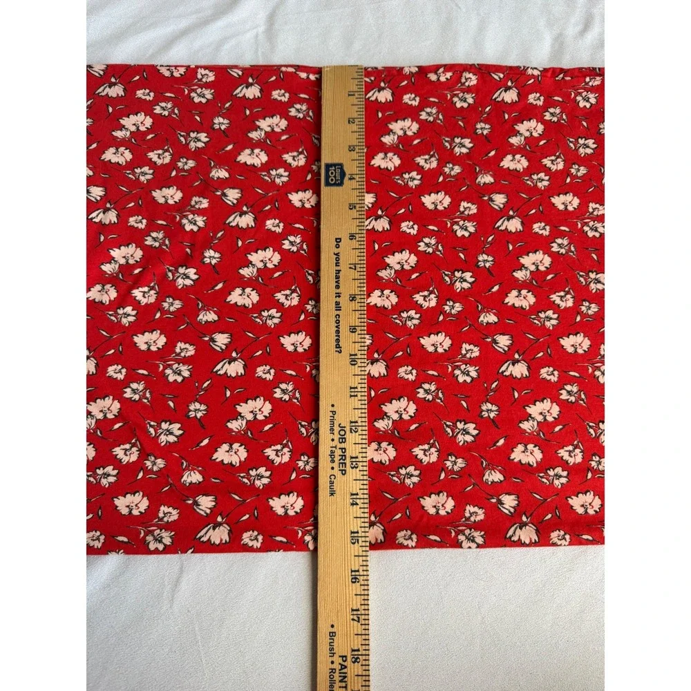 Pact Organic Cotton Infinity Scarf Red White Ditsy Floral Print OS Boho Cottage